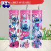 Glitter Dripping Valentine Tumbler Stitch XOXO Tumbler with Lid and Straw