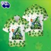 Gnome Beer Shamrock St Patrick Green Hawaiian T Shirt Womens 2025