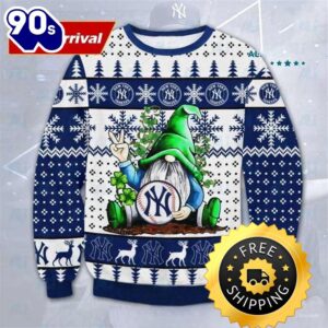 Gnome New York Yankees Ugly Christmas Sweater, New York Yankees Ugly Sweater, MLB Christmas Sweater