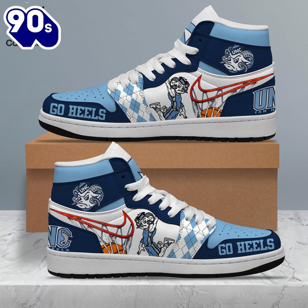 Gift Summer Go Heels Blue Mascot Design Air Jordan 1 High Top 1 Gift Summer Go Heels Blue Mascot Design Air Jordan 1 High Top 1