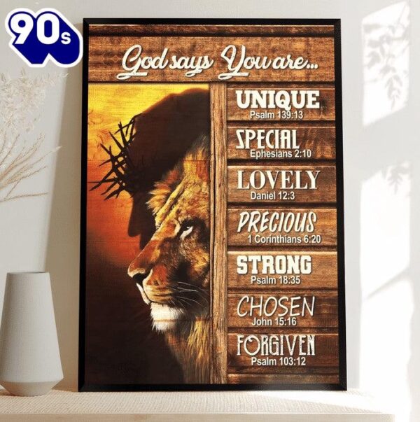 God Says You Are Canvas Posters   Poster Gift Christmas