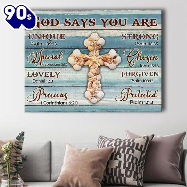 God Says You Are Special Lovely Precious Strong Canvas Canvas Wall Art   Poster Gift Christmas
