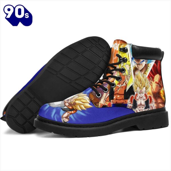 Gogeta Dragon Ball Leather Boots Shoes Anime Custom Idea