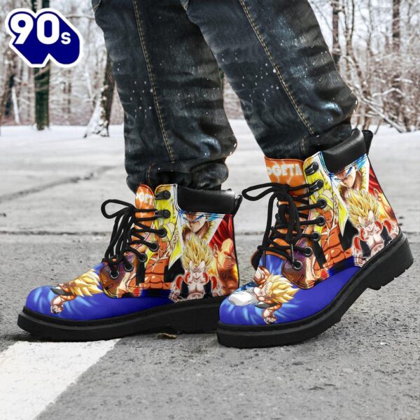 Gogeta Dragon Ball Leather Boots Shoes Anime Custom Idea