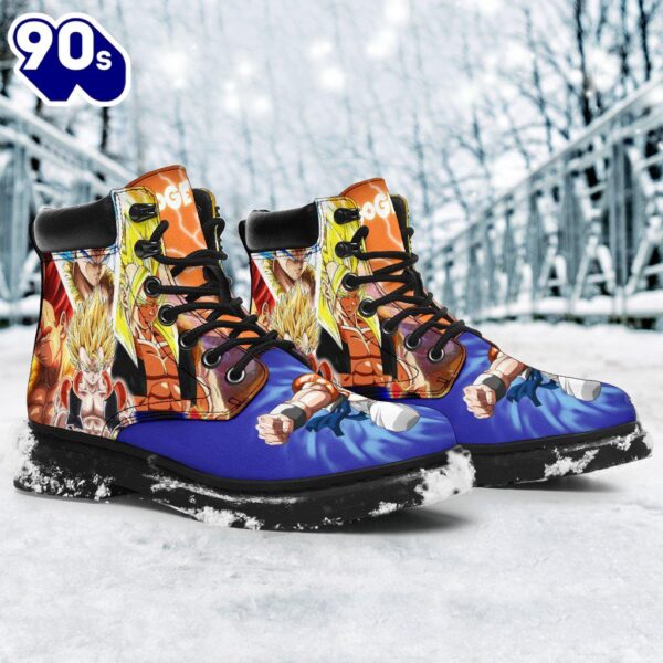 Gogeta Dragon Ball Leather Boots Shoes Anime Custom Idea