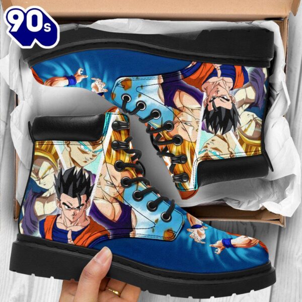 Gohan Dragon Ball Leather Boots Timbs Anime Shoes Custom Fan Gift Idea