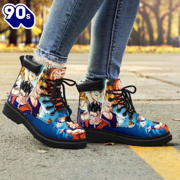 Gohan Dragon Ball Leather Boots Timbs Anime Shoes Custom Fan Gift Idea