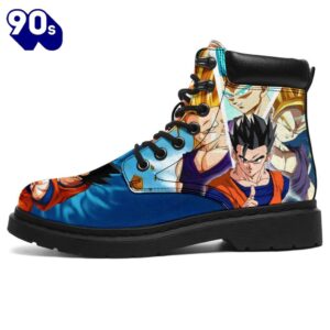 Gohan Dragon Ball Leather Boots Timbs Anime Shoes Custom Fan Gift Idea