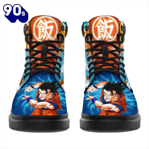 Gohan Dragon Ball Leather Boots Timbs Anime Shoes Custom Fan Gift Idea