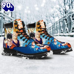 Gohan Dragon Ball Leather Boots Timbs Anime Shoes Custom Fan Gift Idea