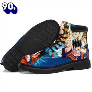 Gohan Dragon Ball Leather Boots Timbs Anime Shoes Custom Fan Gift Idea