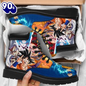 Goku Leather Boots Timbs Dragon Ball Custom Shoes Anime Fan Gift