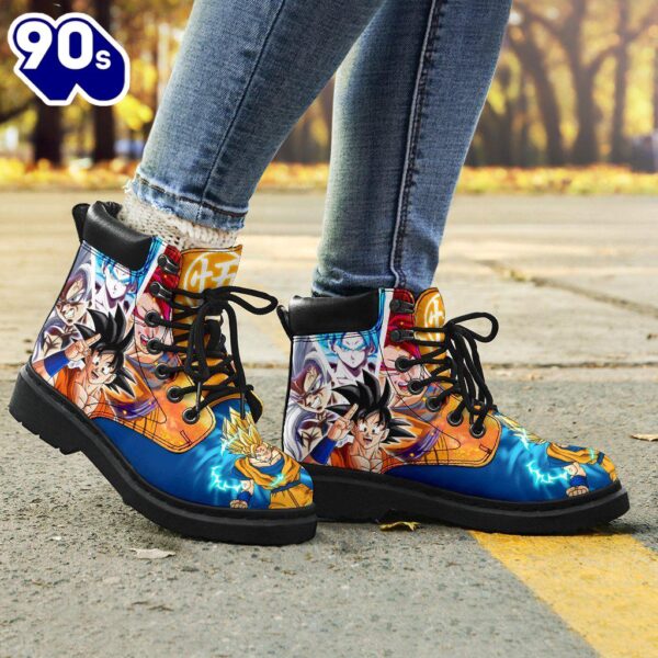 Goku Leather Boots Timbs Dragon Ball Custom Shoes Anime Fan Gift