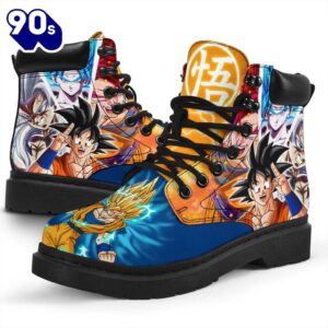 Goku Leather Boots Timbs Dragon…