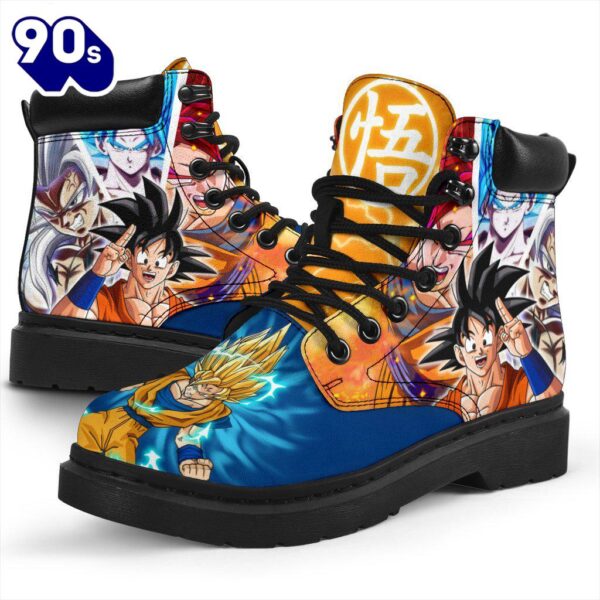 Goku Leather Boots Timbs Dragon Ball Custom Shoes Anime Fan Gift