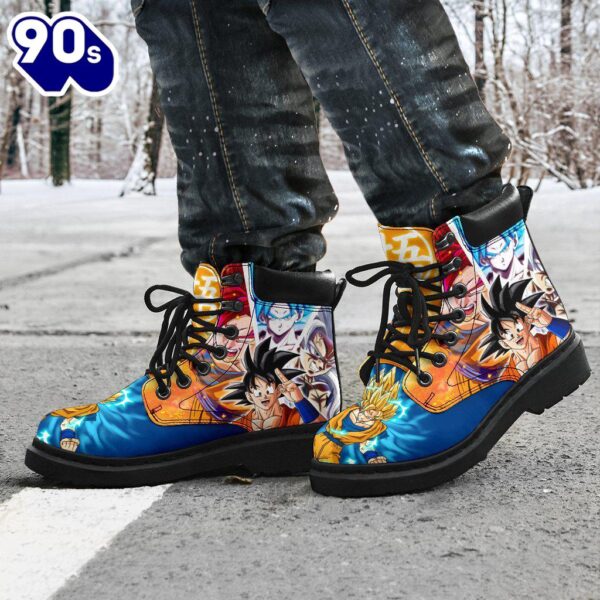 Goku Leather Boots Timbs Dragon Ball Custom Shoes Anime Fan Gift