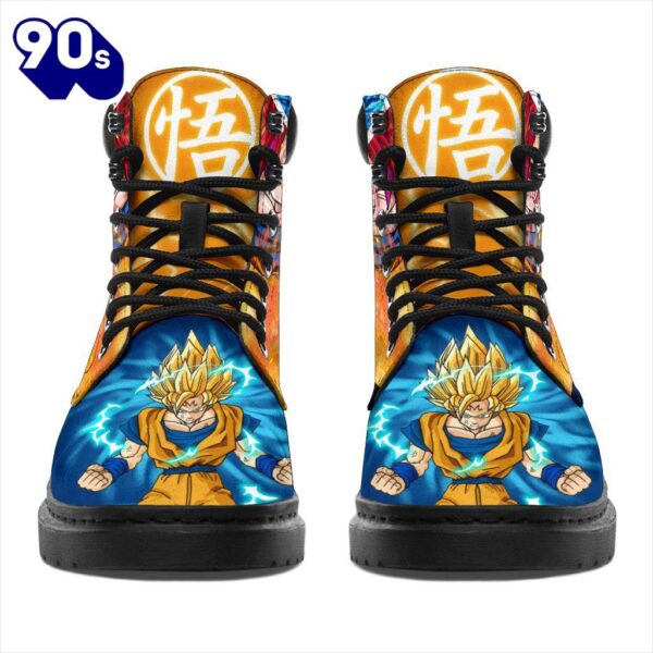 Goku Leather Boots Timbs Dragon Ball Custom Shoes Anime Fan Gift