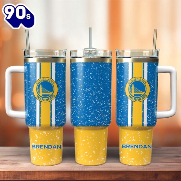 Golden State Warriors Basketball NBA Sport Custom Stanley Quencher 40oz Stainless Steel Tumbler With Handle  1