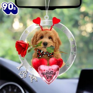 Goldendoodle With Rose & Heart…