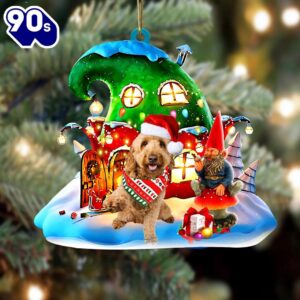 Goldendoodle With Rudolph’s House Christmas…