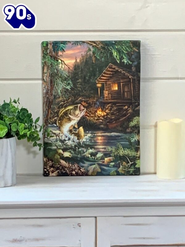 Gone Fishin Canvas Wall Art  Poster Gift Christmas