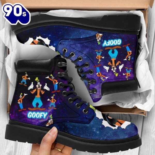 Goofy Leather Boots Shoes Custom Fan Gift Idea