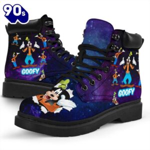 Goofy Leather Boots Shoes Custom Fan Gift Idea