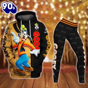 Goofy Pattern Design Hoodie and Leggings Set