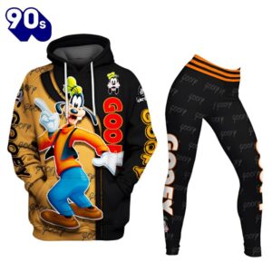 Goofy Pattern Design Hoodie and Leggings Set