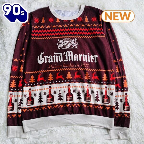 Grand Marnier Wine Ugly Christmas Sweater