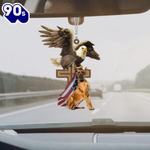 Great-Dane And Eagle American Flag…