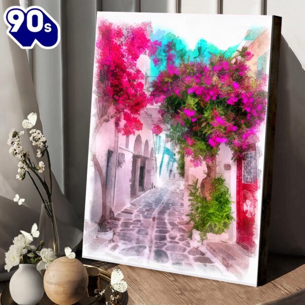 Greece Paros Island Painting Canvas Wall Art Print  Poster Gift Christmas