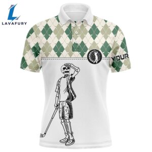 Green Argyle Pattern Mens Golf…