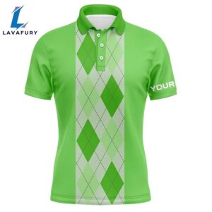 Green Argyle Plaid Pattern Mens…