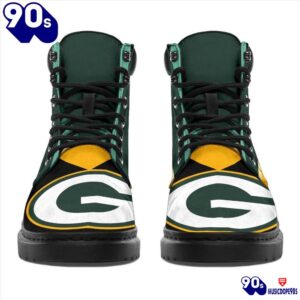 Green Bay Packers All Season Boots Casual Shoes Vegan Leather Custom Boot Shoes