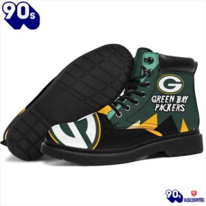 Green Bay Packers All Season Boots Casual Shoes Vegan Leather Custom Boot Shoes