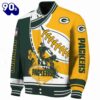 Green Bay Packers Baseball Stitching Gold White Jacket