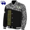 Green Bay Packers Camo Patchwork Black Jacket