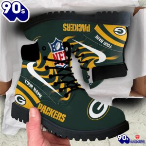 Green Bay Packers Custom Boots Shoes Idea Gift For Fan