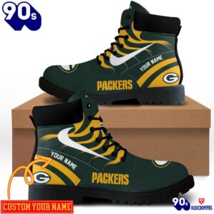 Green Bay Packers Custom Boots Shoes Idea Gift For Fan