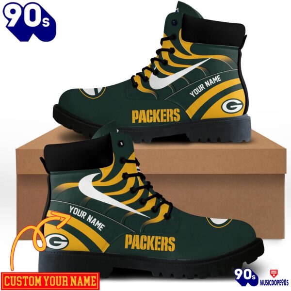 Green Bay Packers Custom Boots Shoes Idea Gift For Fan