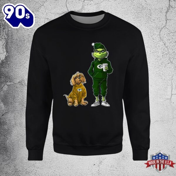 Green Bay Packers Grinch Christmas Football Sweatshirt