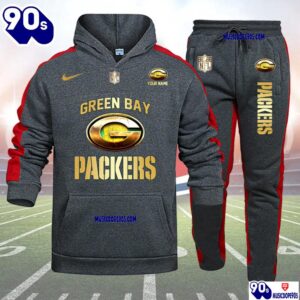 Green Bay Packers NFL 32 Teams Personlized Golden Logo Hoodie Set