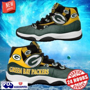 Green Bay Packers NFL Air Jordan 11 Sneakers Shoes Gift For Fans