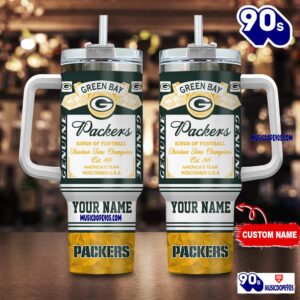 Green Bay Packers Nfl Kings Of Football Personalized Tumbler 40oz