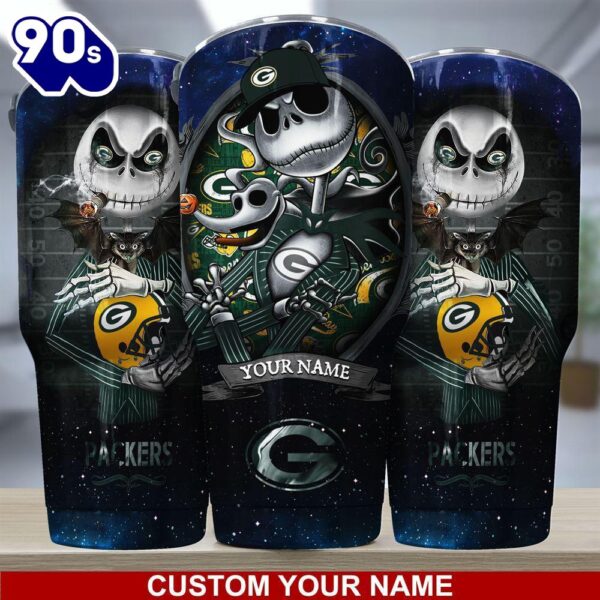 Green Bay Packers NFL-Custom Tumbler Jack The Nightmare Before Christmas