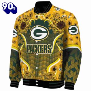 Green Bay Packers Sunflower Bloom Green Yellow Jacket