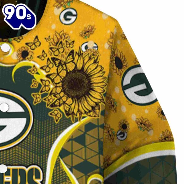 Green Bay Packers Sunflower Bloom Green Yellow Jacket