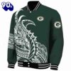 Green Bay Packers Tribal Art Green White Black Jacket