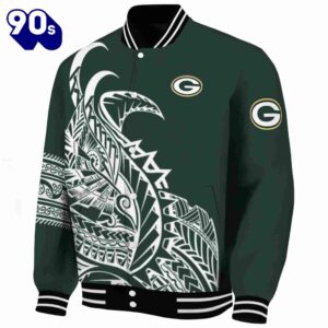 Green Bay Packers Tribal Art Green White Black Jacket